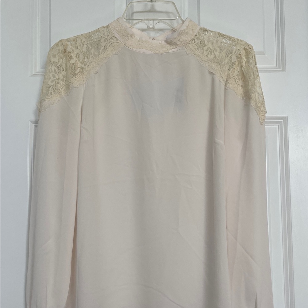 Elegant Cream Lace Women's Top
